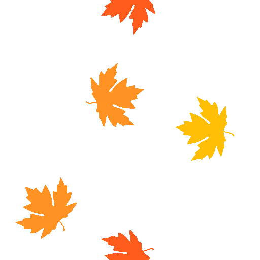 Decorative animated leaves